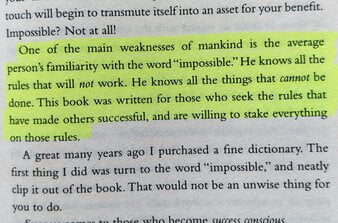 op deze afbeelding zie je een passage uit Think and Grow Rich