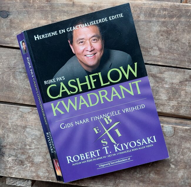 op deze afbeelding zie je een foto van het boek Cashflow Kwadrant