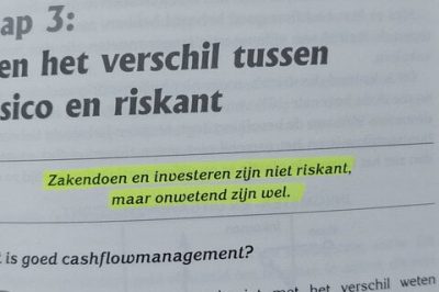 op deze afbeelding zie je een quote uit het boek Cashflow Kwadrant