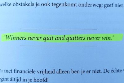 op deze afbeelding zie je een quote uit het boek Financieel vrij